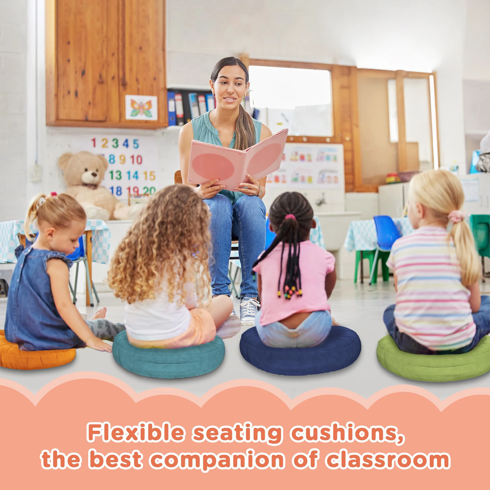 Colorful Premium Grade Outdoor Chair Pad Cushions Seat Perfectly Waterproof Pad to Fit All Chairs with Memory Foam Filling