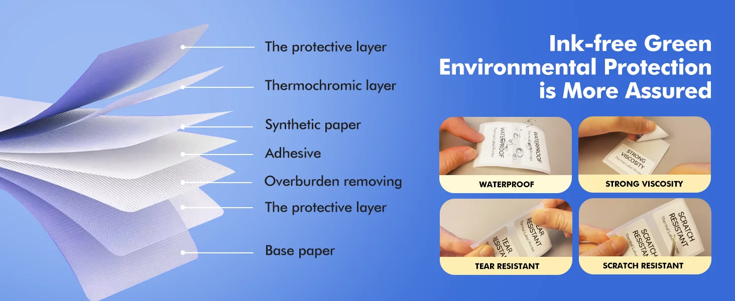 203dpi Mobile Printer Stickers Label Photo Wireless Printer Portable