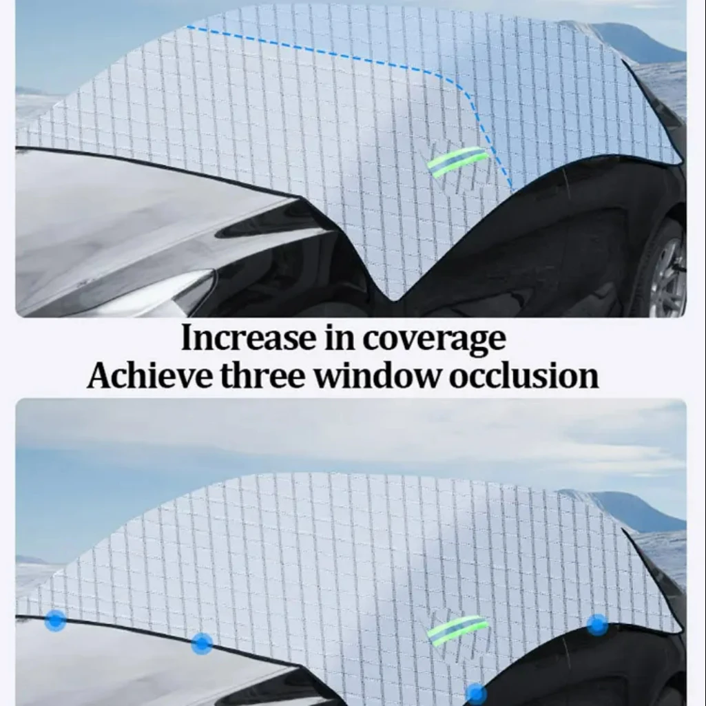 Universal Car Sunshade Snow Cover Foldable Portable Car Windshield Cover Protector Anti-frost Mat