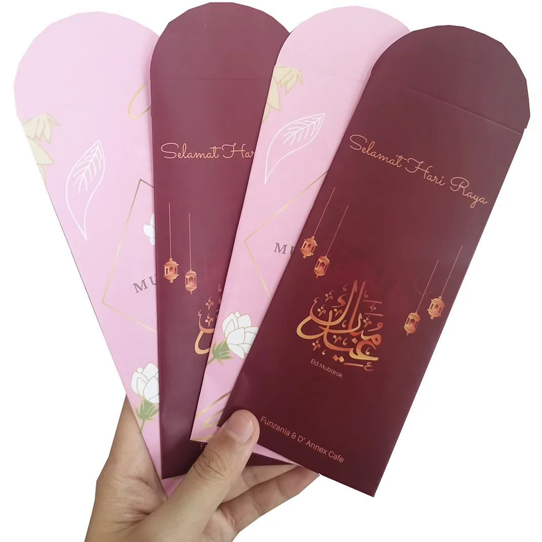 2021 new Eid design special printed packet fancy pocket with custom colorful logo