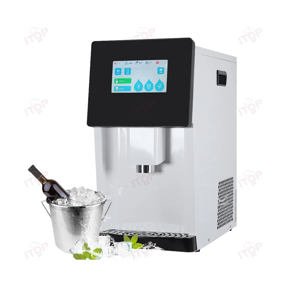 Low Energy Nugget Ice Machine Water Dispenser and Ice Dispenser Granular Ice Maker for Home and Office