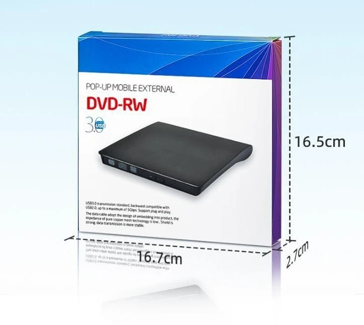 Oem 2023 New Usb 3.0 Slim External Dvd Rw Cd Writer Drive Burner Reader