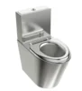 Con coperchio WC in acciaio inox