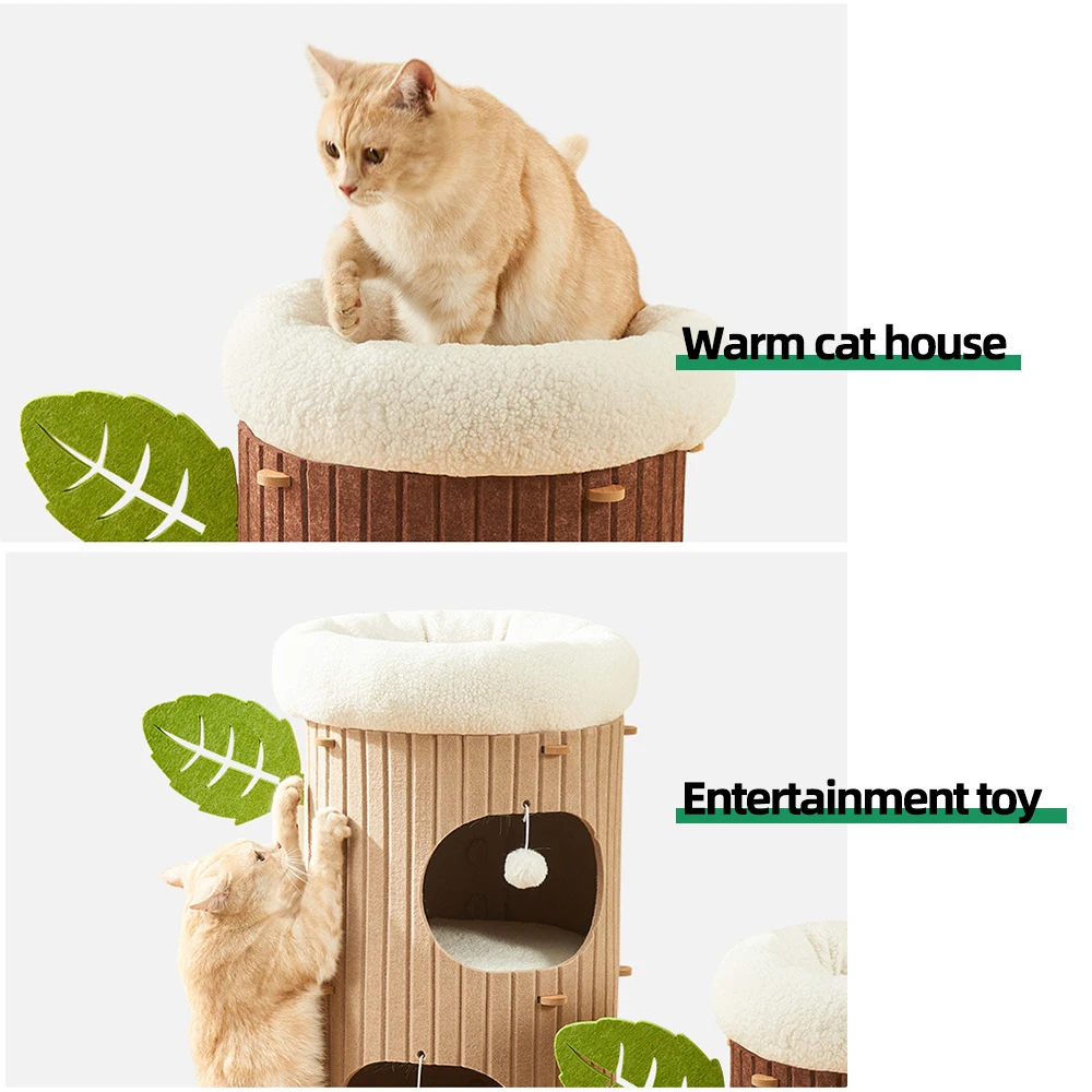 Wholesale Two Three Layer Tree Hole Design Cat Tunnel House
