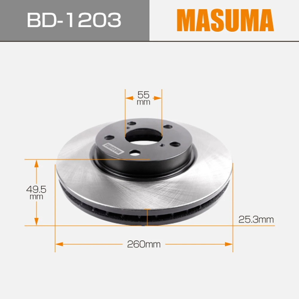 BD-1203 MASUMA hot sale auto brake disc pad brake rotor manufacturer China 43512-05030 For Toyota