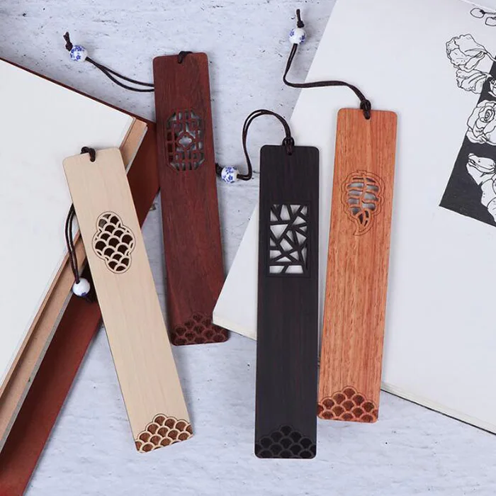 Wooden Bookmarks Classic Vintage Hollow Retro Chic Bookmark Office