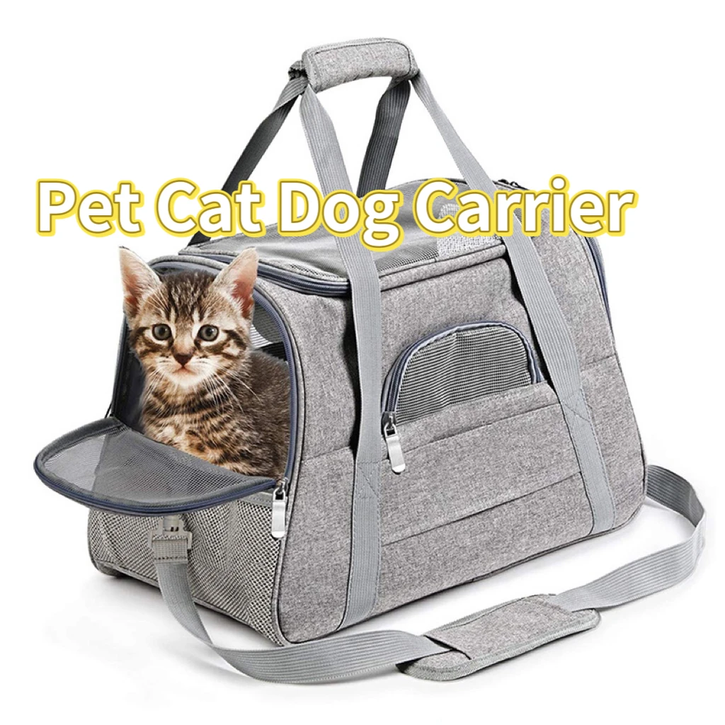 product high quality portable pet carrier cat dog carrier pet bag with soft mat for small animals waterproof-46