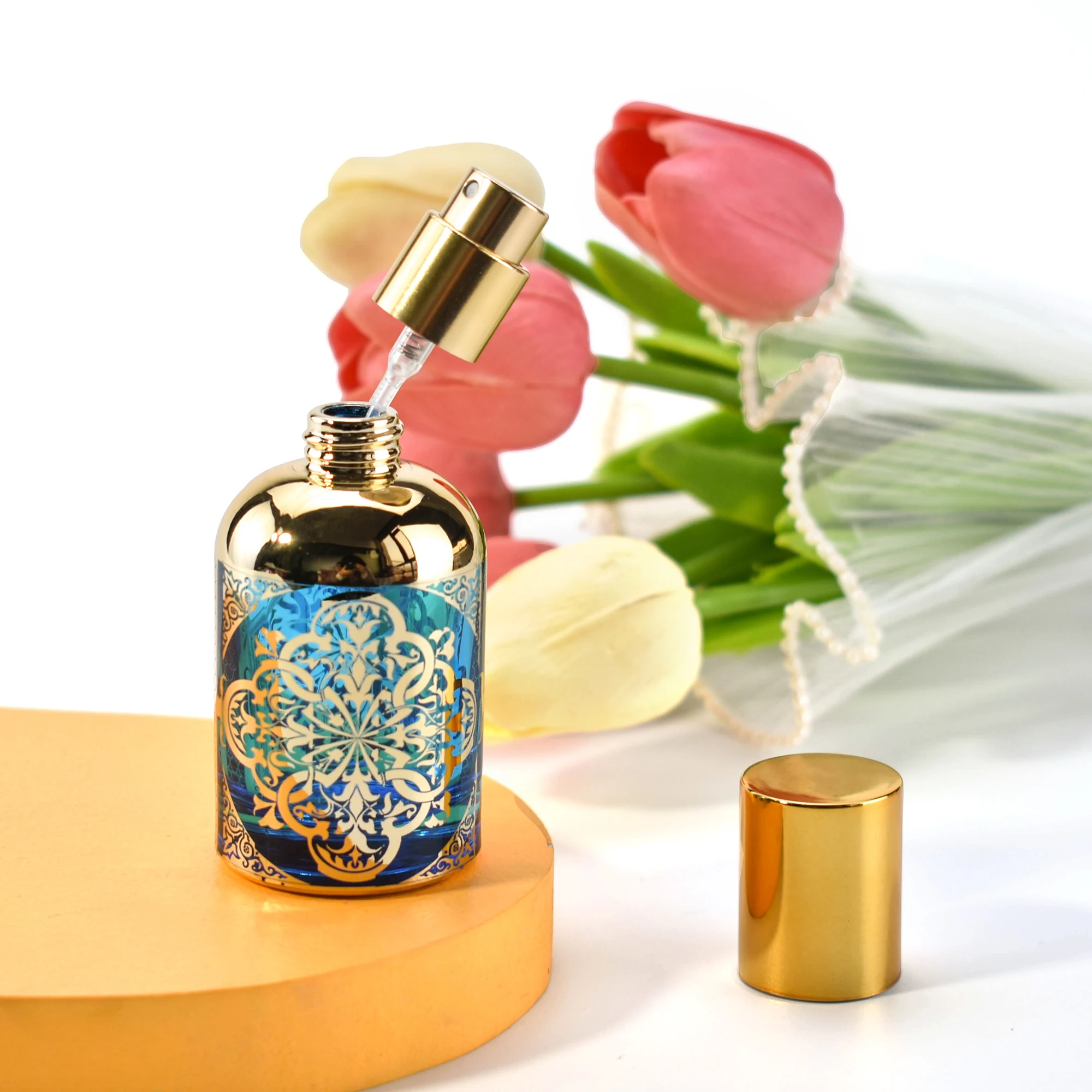 香水瓶　額 卸売ユニークなデザインクリスタル香水瓶カスタム装飾香水瓶