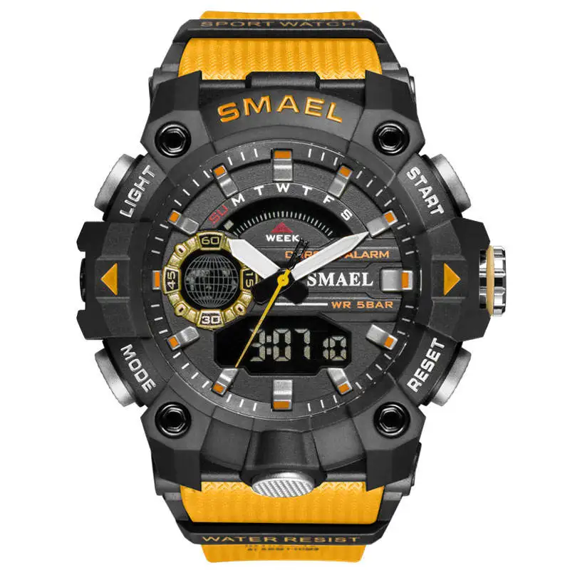 SMAEL 8040 Dual Time Digital Watch for Men - Fashion & Sport