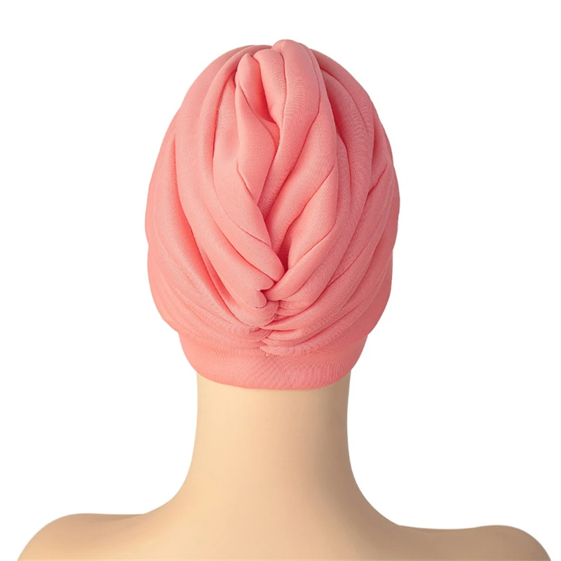 Простой дизайн мусульманская повязка на голову бандана хиджаб Африканский космический хлопок тюрбан шляпа для