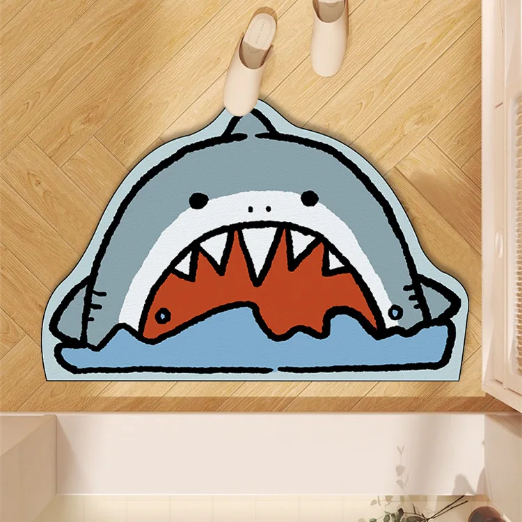 Animal Shape washable non slip bath mat for tub lovely anti slip diatomite rubber floor mat Bathroom Rug mat details