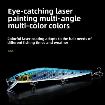 22g 14cm Long Casting Sea Bass Fishing Lure Big Minnow ABS Hard Bait with Built-In Ball Bearing for Bottom Fishing Pike Carp – Minnow – view 3