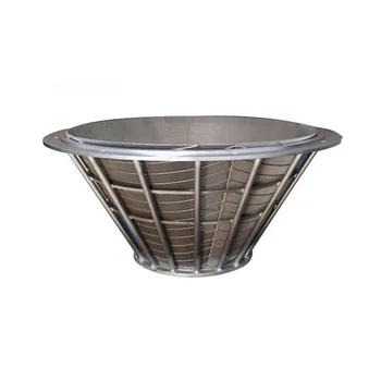 stainless steel wedge wire mesh filter cartrige Wedge wire conical filter basket