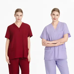 Wholesale Custom Women Nursing Scrubs Set Uniform Medical Uniforms Doctor Nurse Scrubs Uniforms