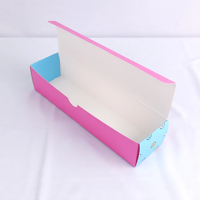 Cheaper Custom Printing Donuts Rectangle Packaging Paper Box manufacture