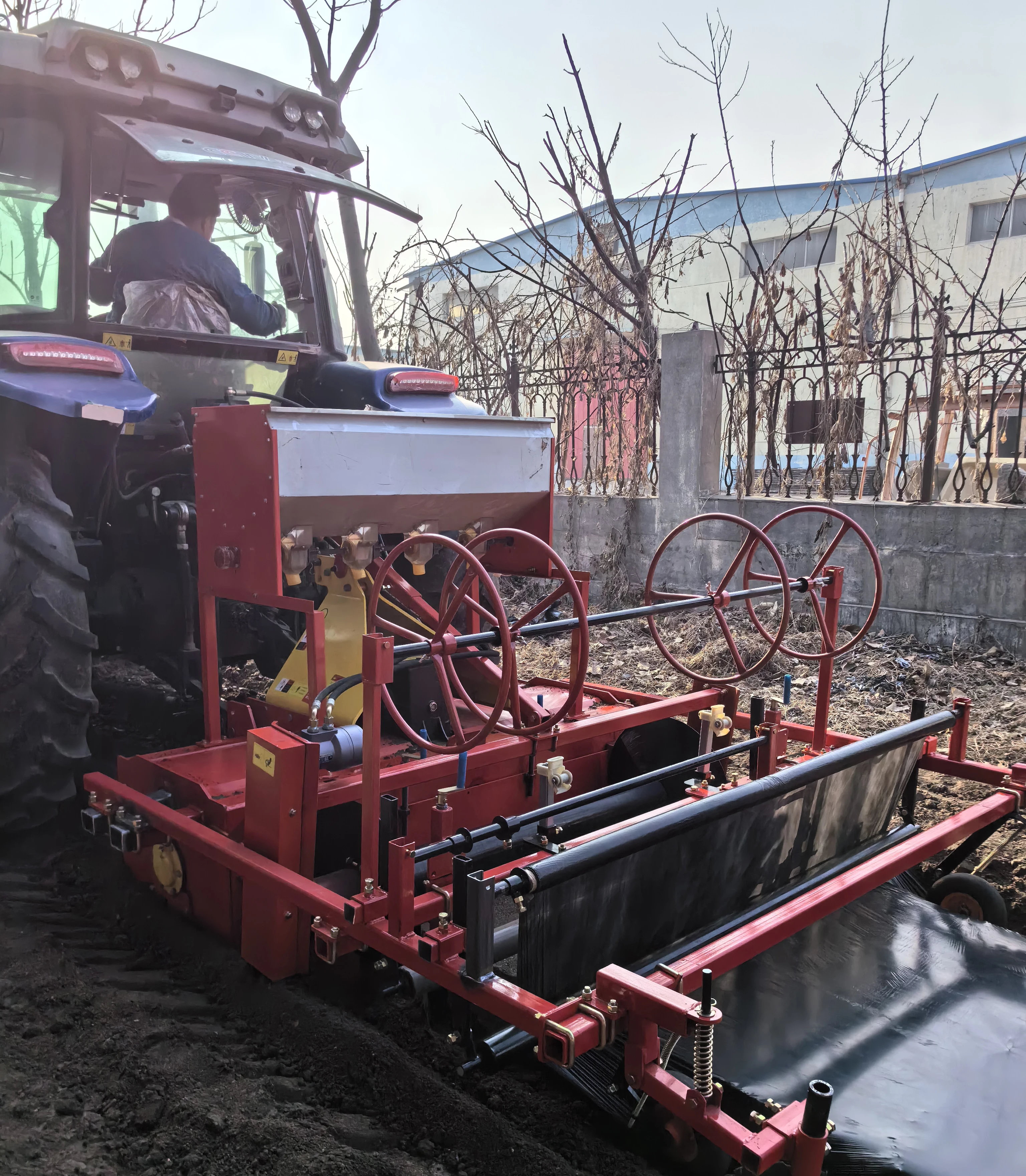 Strawberry Ditching and Ridging Machine Plastic Mulch Layer Bed Former Machine Agriculture Bed Ridger