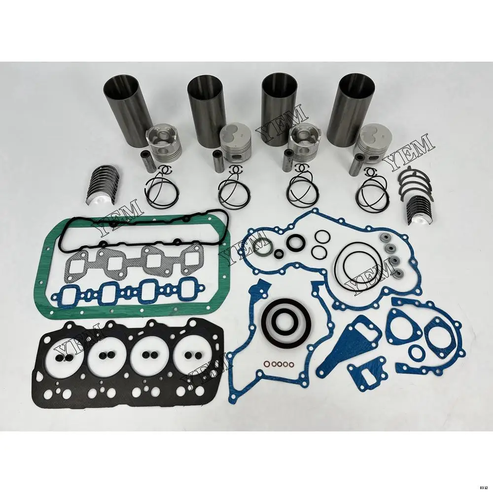 Overhaul Kit With Bearings Full Gasket Set Liner Kit Fit for Toyota 1DZ-2 Excavator Tractor Forklift Spare Parts