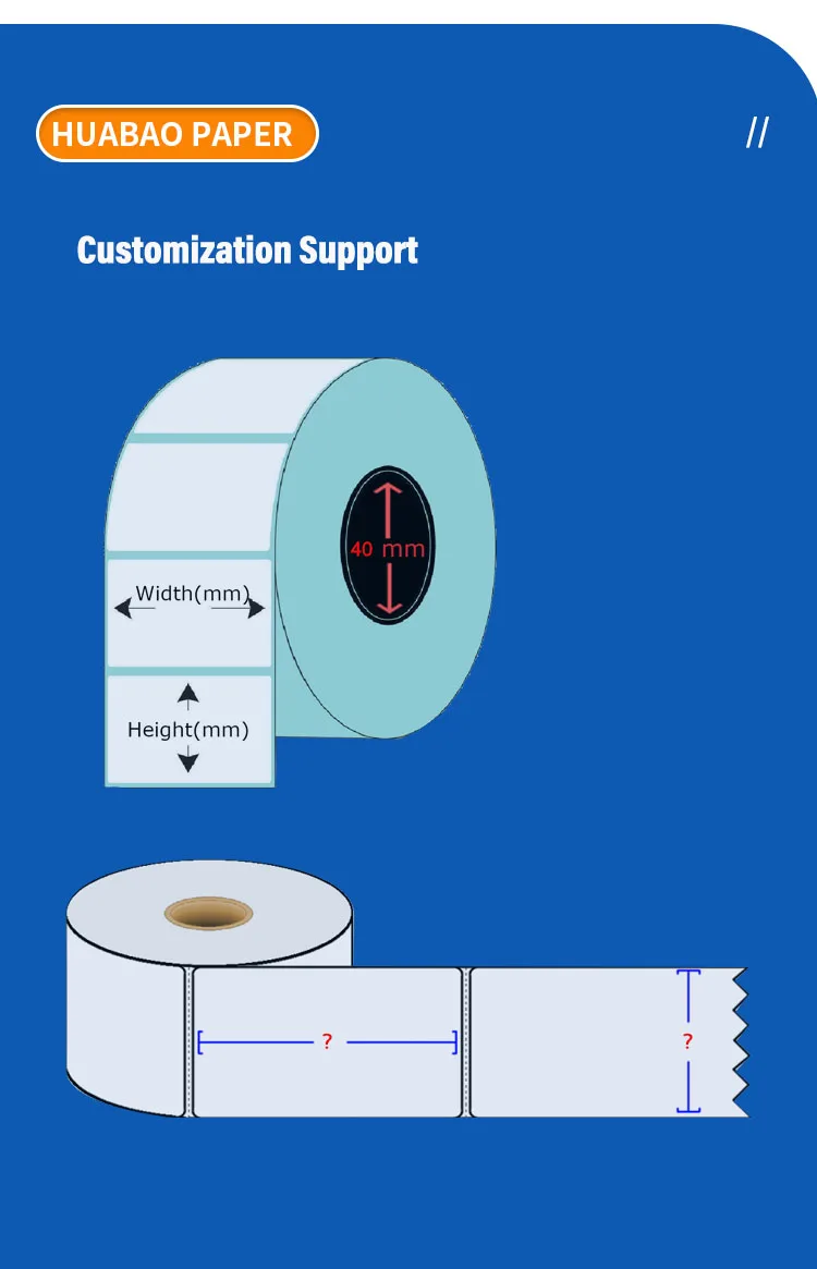 Custom Colors Red Adhesive Label Direct Thermal Sticker Shipping Label ...