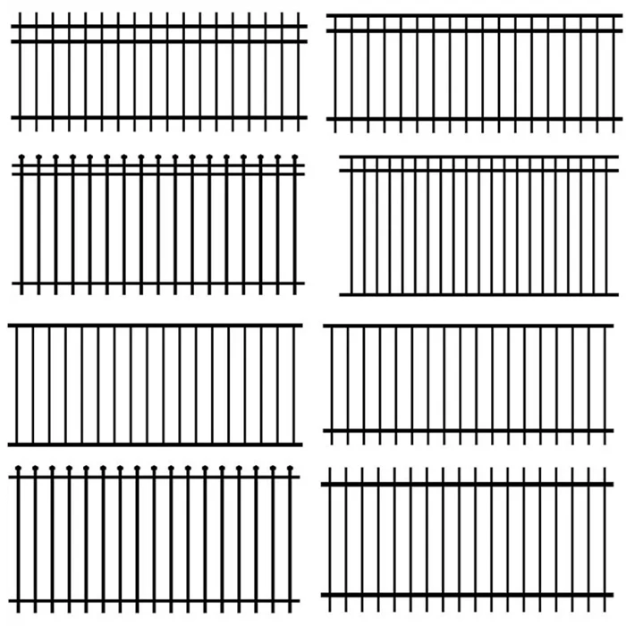 Cheap Modern Metal Fence Galvanized Picket Wrought Iron Fence Panels