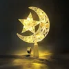 Batteria a bottone di colore caldo con stella e luna a pois da 15 cm
