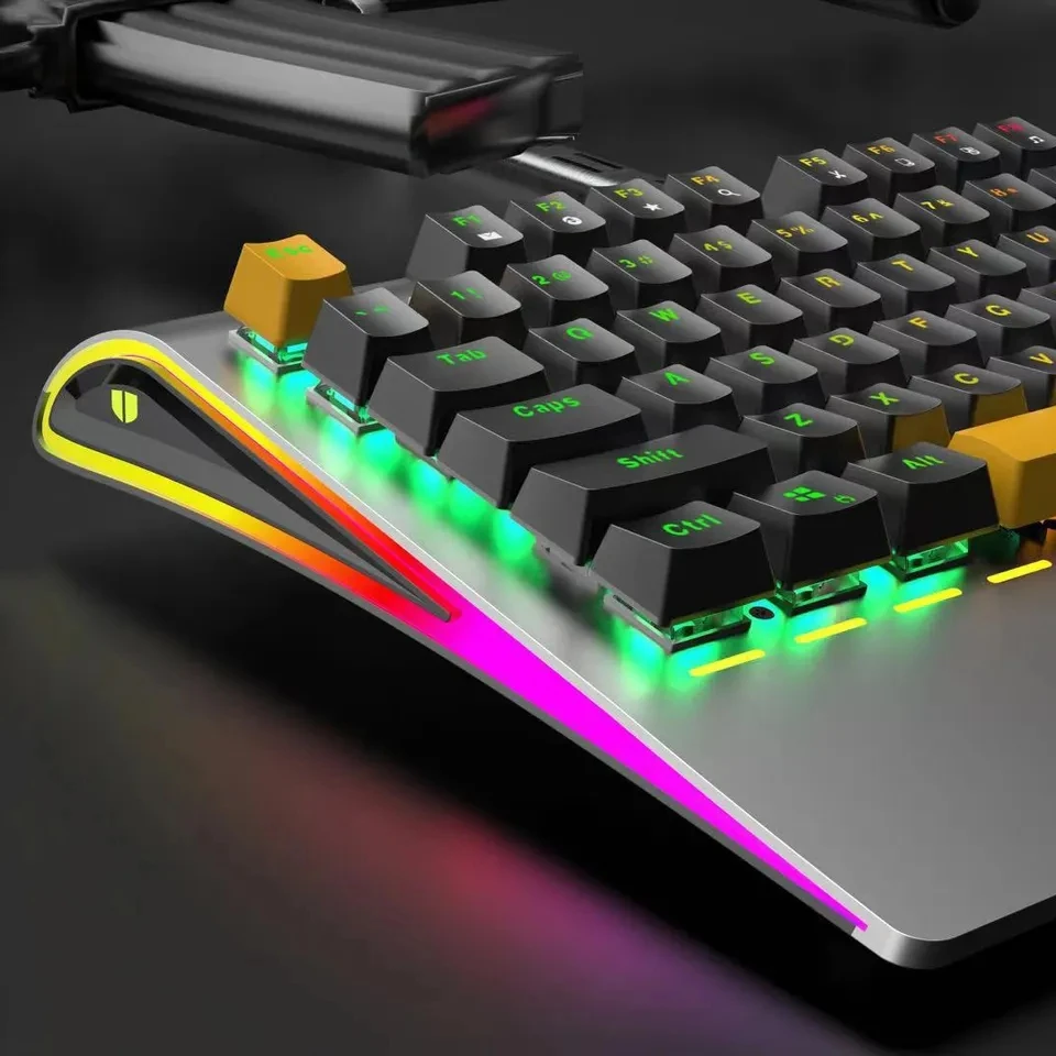 Hot Sales USB R8 Designer Aluminum SBARDA Keyboard Top Panel Gaming RGB Mechanical Keyboard for Laptop Computer