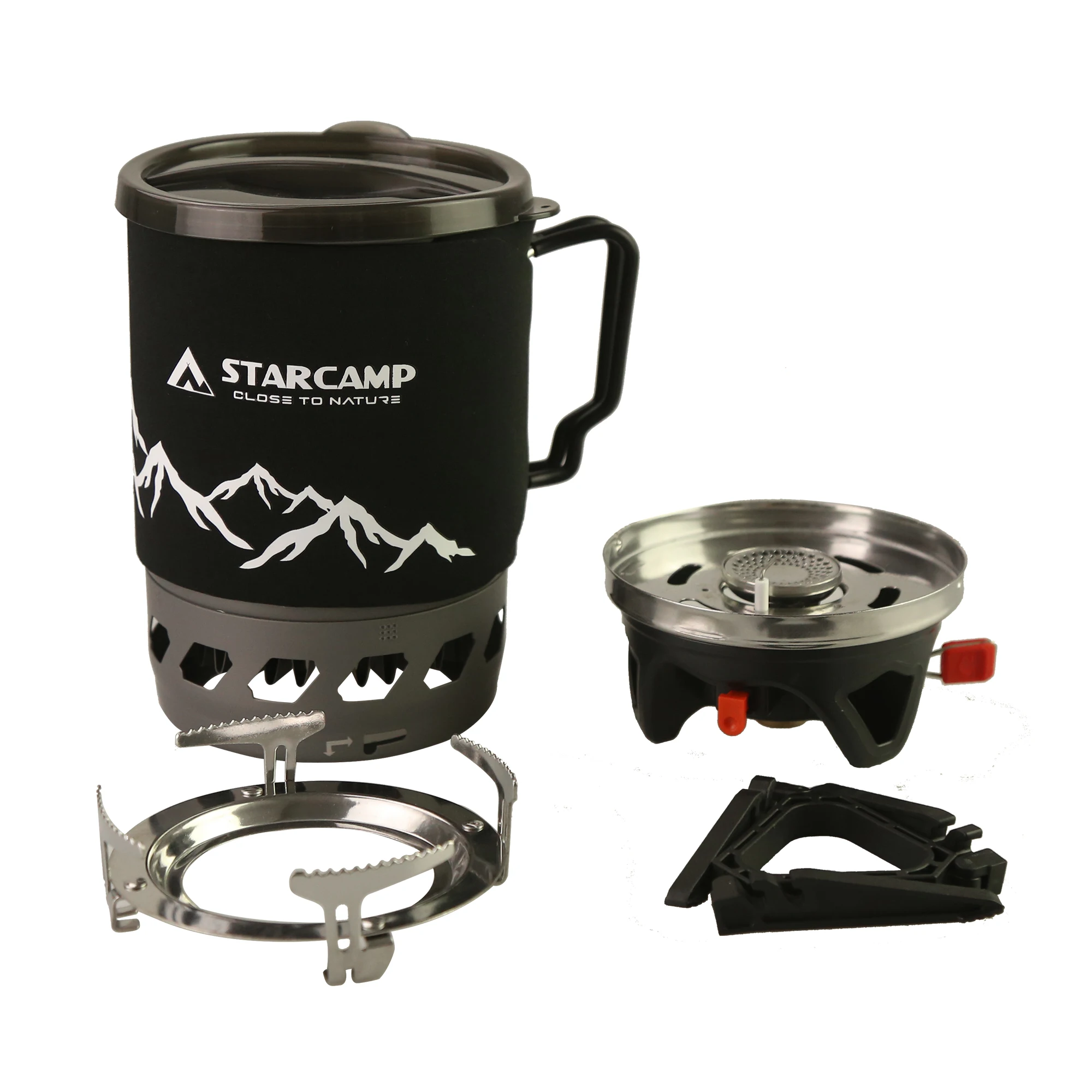 STARCAMP 1100ml Outdoor Camping Cooking System Hiking Fastboil Jet Cooker Gas Stove