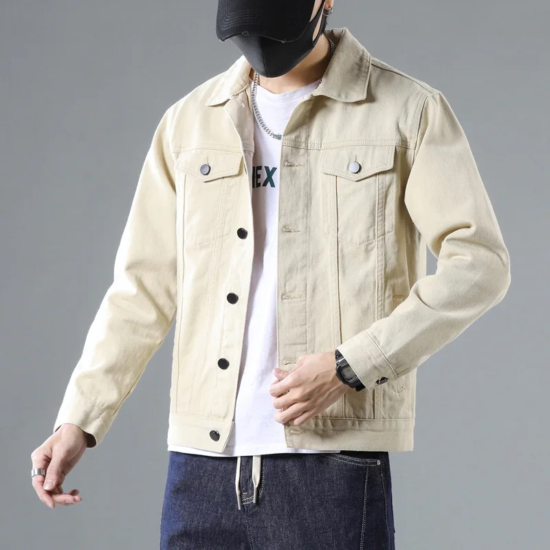 2022GG Men Jackets Casual Tide Brand Classic Cotton Coat Tooling Outwear  Male Trend Solid Color Jeans Jackets From Yuenan8899, $47.24