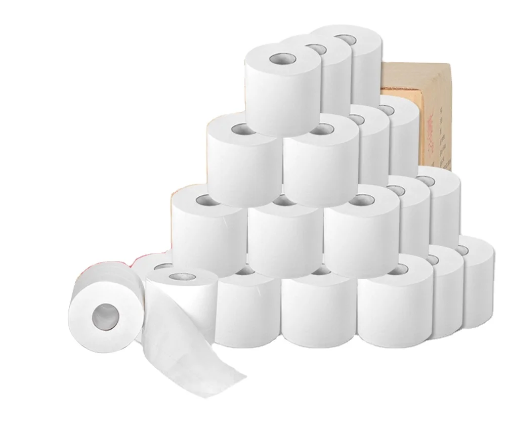 Recycled Pulp 4 Rolls Pack Hotel Room Standard Roll Soft Flushable Paper Core Toilet Paper Sanitary Paper