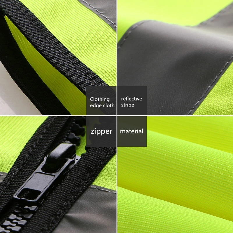 Safety Reflective Jacket  Fr Reflective Tape High Quality Custom t Shirt Safety Shirts Reflective Reflective Vest Fabric