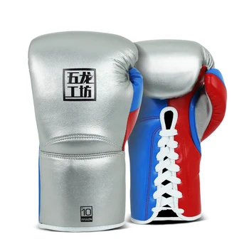 China Factory 12OZ Lace up Sparring Boxing Glove