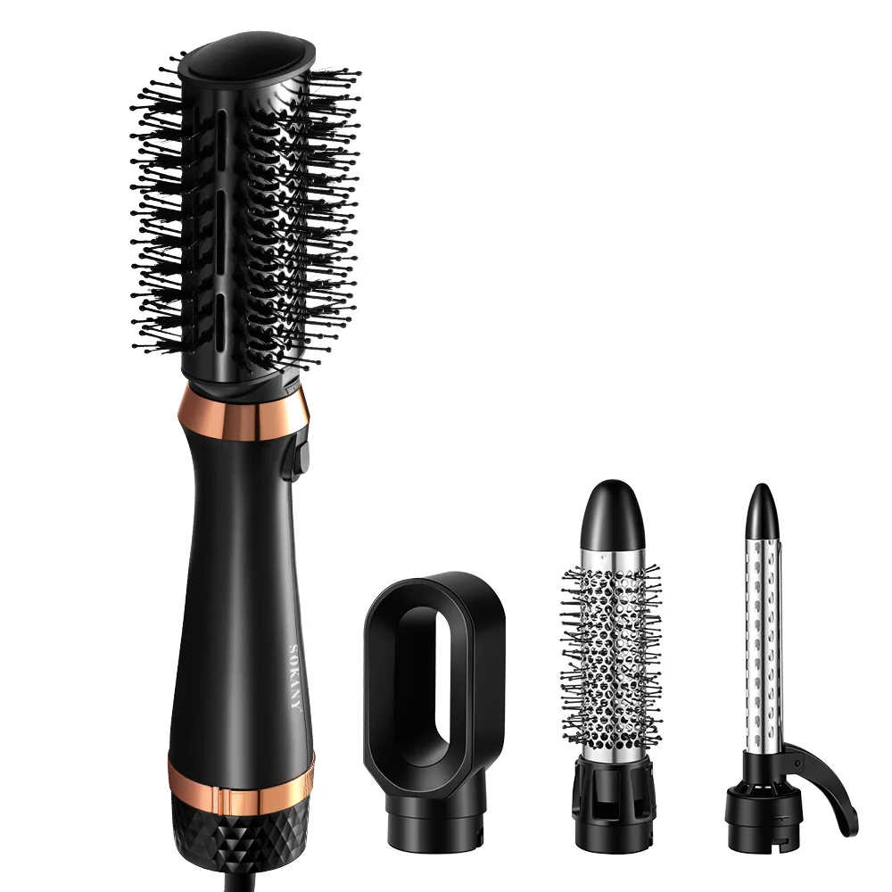 1400W en voluminizador de un paso rizador de aire caliente y alisador  secador de pelo cepillo soplador giratorio cepillo redondo secador de pelo