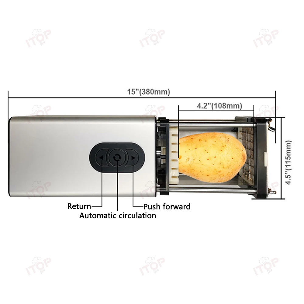 French Fry Cutter Multifunction Vegetable French Fry Cutter Stainless Steel Electric French Fry Cutter