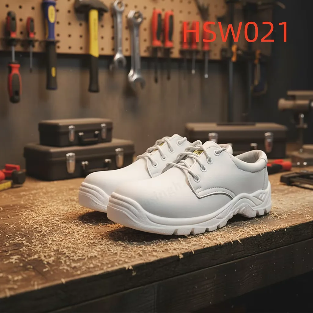 YWX,Biological Lab Anti-bacterial&hit ESD White Safety Shoes Drug Inspection Anti-acid Outsole Work Clogs for Qatar HSW021