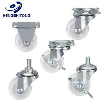 Factory direct sale 1.5/2/2.5/3 inch lightweight plastic swivel brake casters for industrial equipment