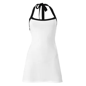 2026 Summer New Color-matching Neckless Sexy Revealing Backpack Hip Dress