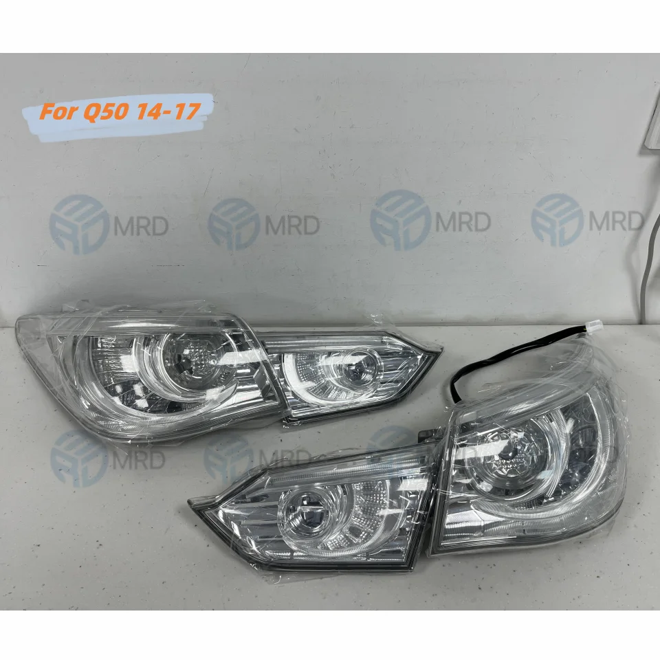 LED Tail Light For Infiniti Q50 2014-2017 White Housing Clear Housing Q50 2014 Tail Light