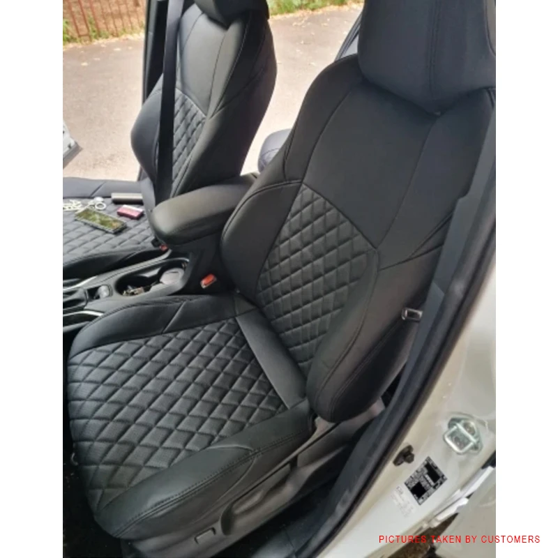 Full Set 5-Seat PU Leather Seat Covers For Toyota RAV4 - Universal Fit, Black