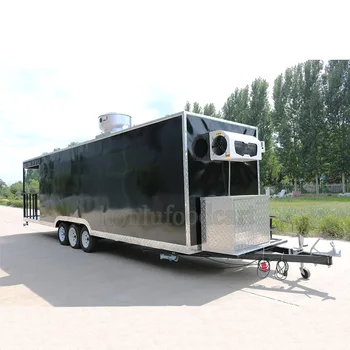 28 ft Prefabricated Food Trailer With Food Patio Used Used Food Truck In Dallas Texas