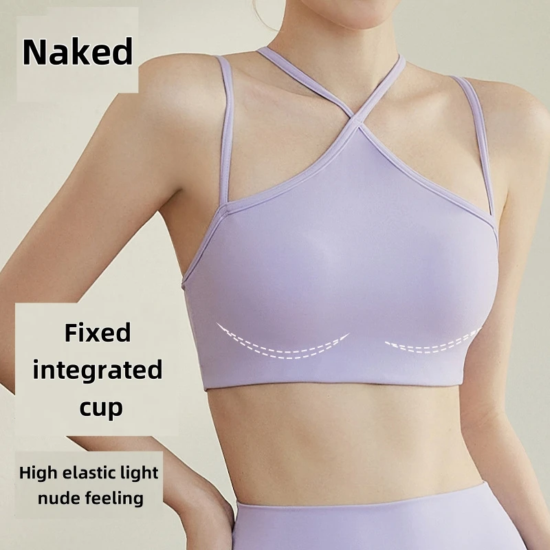 Women's Summer Strapless Top XL Sexy Gym Running Sportswear with Breast Pad Seamless Underwear Pilates Fitness Yoga Sport Bra