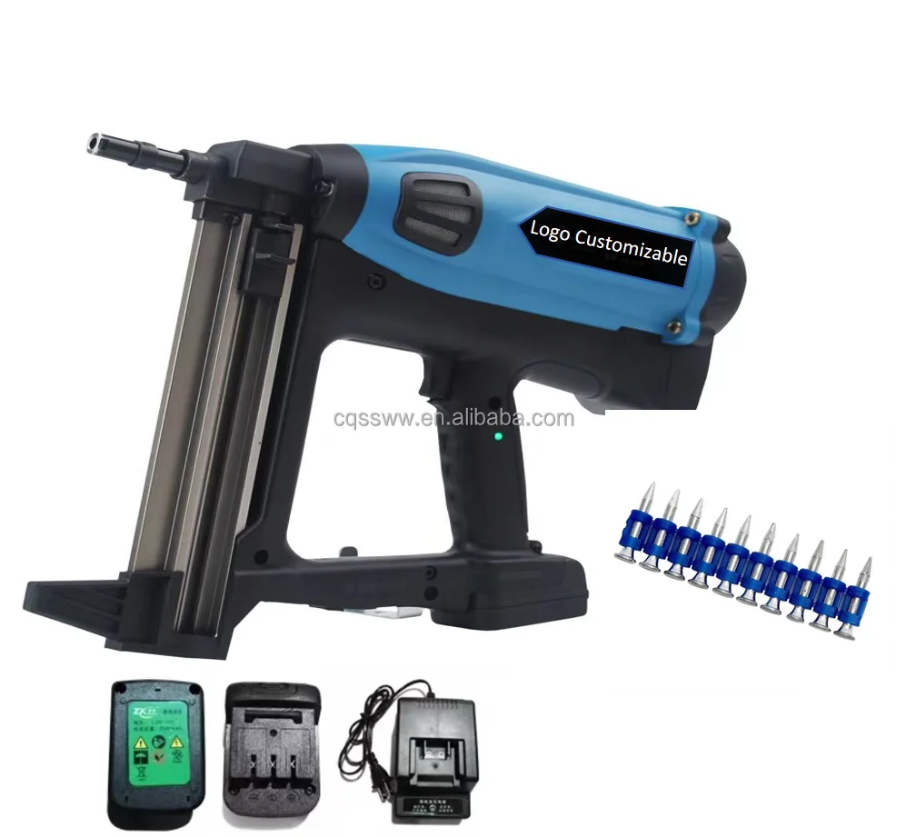 Быстрый и эффективный Электрический Аккумуляторный газовый гвоздевой стальной пневматический каркасный пистолет