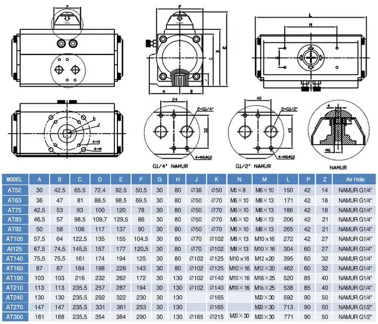 90 Degree Rotary Double Acting Pneumatic Valve Actuator single acting pneumatic actuator