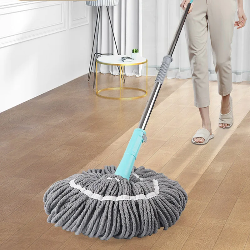 Home Office Vinyl Tile Laminate Floor Cleaning Long Handled Twist Self Wringing Mop With