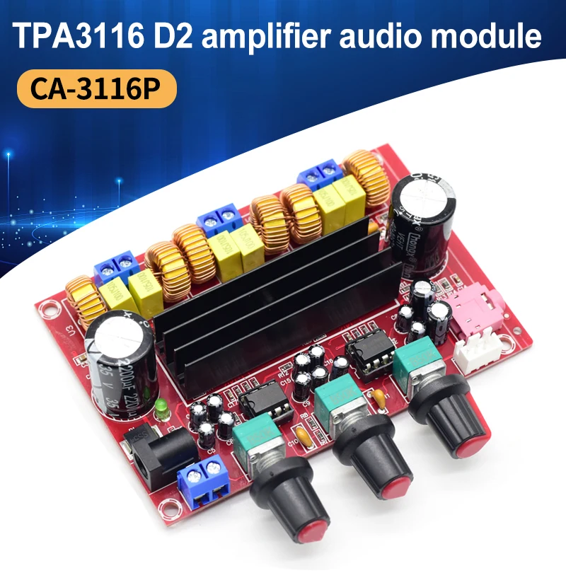 2.1 Channel Tpa3116d2 Digital Amplifier Board High-performance Linear ...