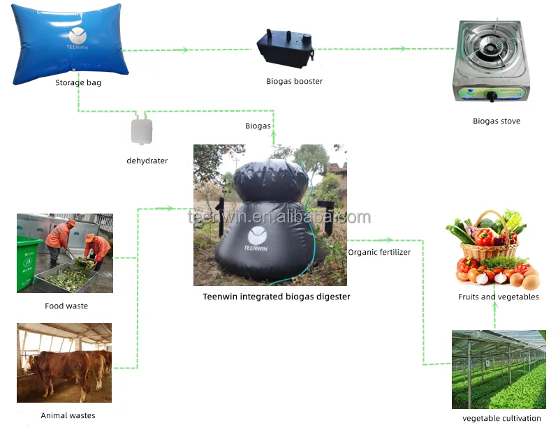 Home Biogas Plant Digester Biodigester - Buy Home Waste Biogas Digester ...