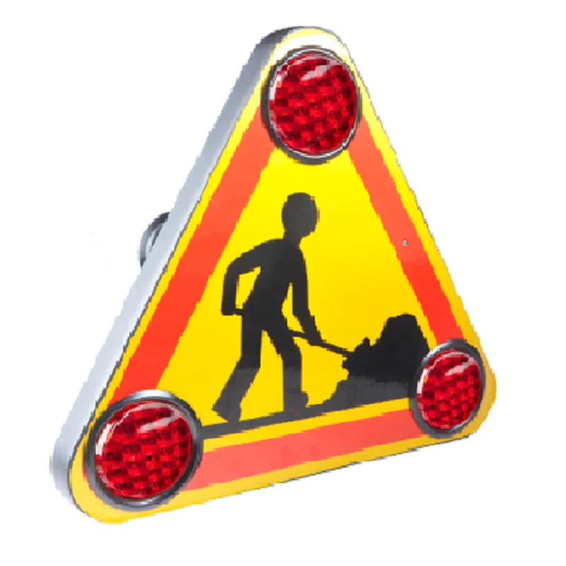 Rechargeable LED Safety Warning Triangle Magnetic Truck & Construction Vehicle Accessory