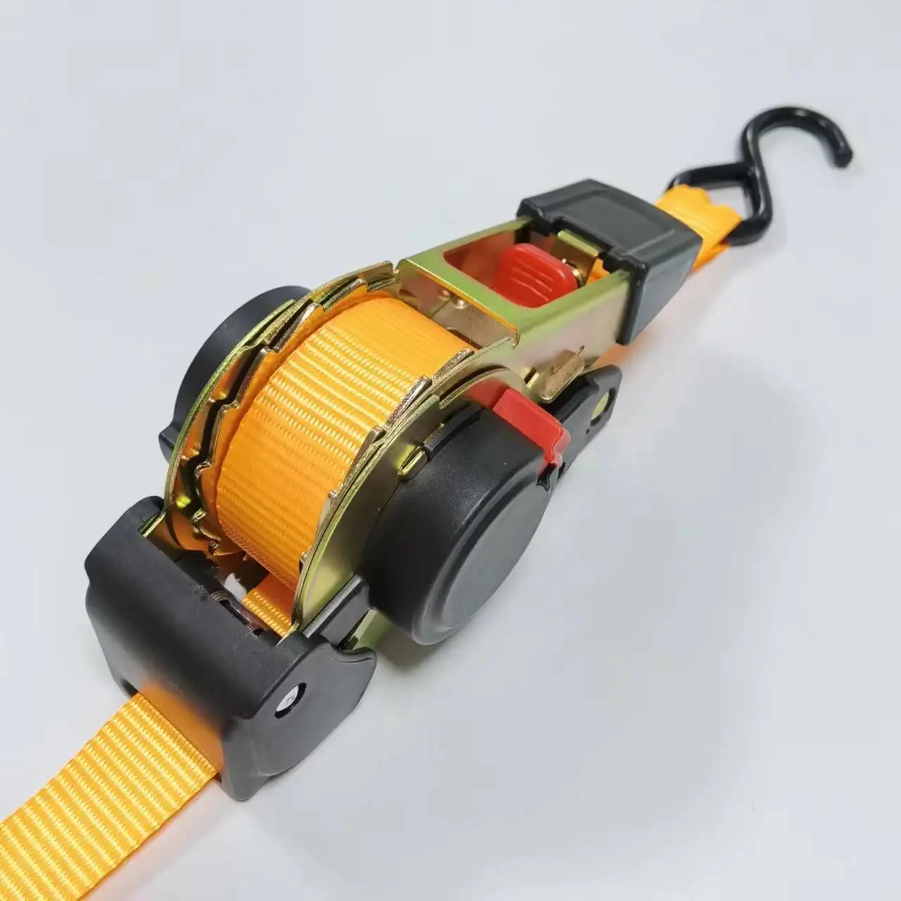 25mm Automatic Lashing Belt Tiedown System Self Retractable Ratchet