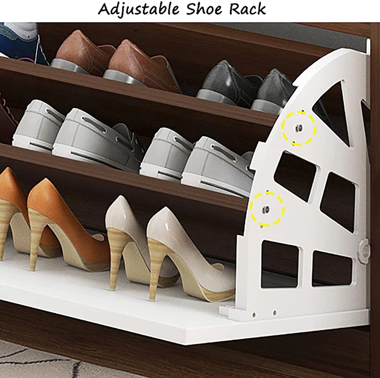 High Quality Double Row Display Shoe Bench Multifunctional Shoe Rack Cupboard Storage Cabinet