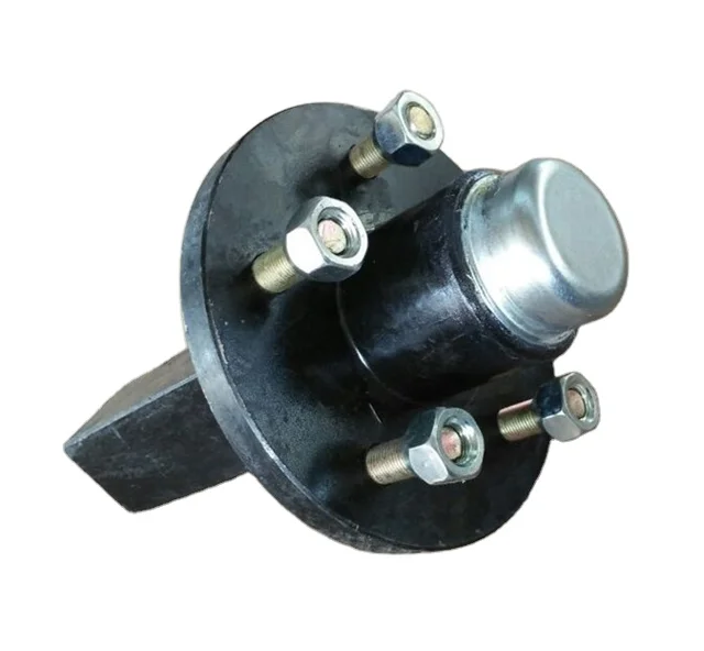 Trailer Hub Shaft Trailer Half Axle Square Spindle Kit 5-Bolt 4.5" Bolt Circle Fit for 3,500 Lb. Axles