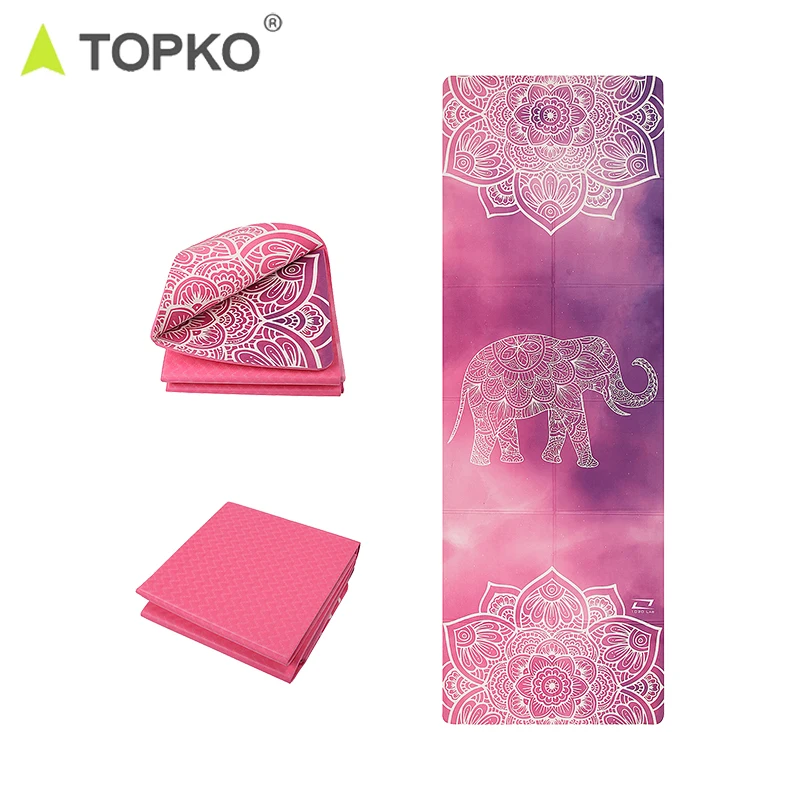 Topko Folding Suede Tpe Yoga Mat Nonslip Sports Fitness Yoga Mat Buy
