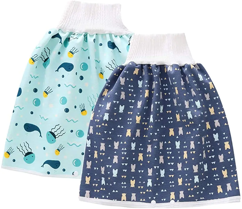Новый дизайн 2 пачки детские тканевые подгузники; Юбки для новорожденных спальный для приучения к горшку брюки